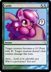 Size: 375x523 | Tagged: safe, oc, oc only, human, card, ccg, cute, hand, magic the gathering, trading card, who's a good pony