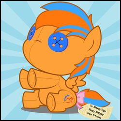 Size: 6000x6000 | Tagged: safe, artist:evilfrenzy, oc, oc only, oc:cold front, pony, absurd resolution, birthday gift, plushie, solo