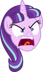 Size: 629x1044 | Tagged: safe, artist:shutterflyyay, starlight glimmer, pony, unicorn, g4, angry, bust, female, frown, mare, open mouth, portrait, ragelight glimmer, simple background, solo, transparent background, uvula, vector, yelling