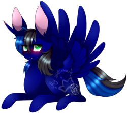 Size: 1315x1166 | Tagged: safe, artist:alithecat1989, oc, oc only, oc:arcane, alicorn, pony, alicorn oc, blushing, female, mare, prone, simple background, solo, spread wings, transparent background, watermark, wings