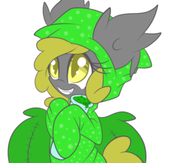 Size: 1878x1785 | Tagged: artist needed, safe, artist:starlightlore, oc, oc only, oc:soma, bat pony, pony, big ears, chemistry, clothes, colored pupils, cute, cute little fangs, daaaaaaaaaaaw, ear fluff, fangs, female, mare, pajamas, simple background, smiling, solo, transparent background, yellow eyes, yellow mane