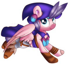 Size: 1914x1666 | Tagged: safe, artist:ilynalta, oc, oc only, oc:cutie pie, pegasus, pony, clothes, cosplay, costume, female, mare, simple background, solo, transparent background