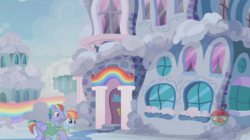 Size: 1236x692 | Tagged: safe, screencap, bow hothoof, windy whistles, pegasus, pony, g4, parental glideance, female, male, mare, rainbow dash's parents, ship:windyhoof, stallion