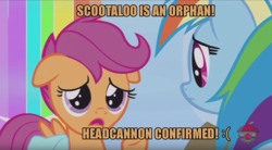 Size: 1233x679 | Tagged: safe, edit, edited screencap, screencap, rainbow dash, scootaloo, pony, g4, parental glideance, discussion in the comments