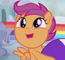 Size: 515x473 | Tagged: safe, screencap, scootaloo, pegasus, pony, g4, parental glideance, cute, cutealoo, faic, female, filly, helmet, open mouth, smiling, solo, spread wings, weapons-grade cute, wings