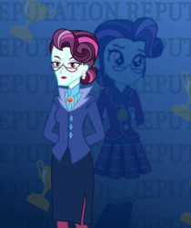 Size: 1260x1502 | Tagged: artist needed, safe, principal abacus cinch, equestria girls, g4, female, reputation, solo, younger