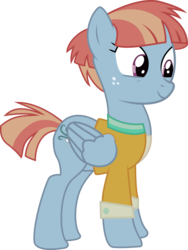 Size: 7509x10000 | Tagged: safe, artist:paganmuffin, windy whistles, pegasus, pony, g4, absurd resolution, clothes, female, mare, mother, simple background, smiling, solo, transparent background, vector