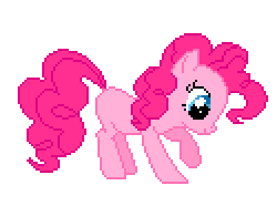 Size: 500x372 | Tagged: safe, artist:tox-box, pinkie pie, earth pony, pony, g4, animated, behaving like a dog, cute, female, gif, missing cutie mark, pixel art, puppy pie, scratching, simple background, solo, transparent background