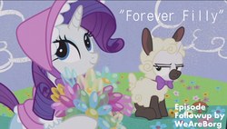 Size: 1600x908 | Tagged: safe, edit, edited screencap, screencap, rarity, sweetie belle, pony, equestria daily, forever filly, g4, clothes, costume, episode followup, rari-bo peep, sheepie belle, sweetie belle is not amused