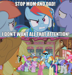 Size: 1240x1290 | Tagged: safe, edit, edited screencap, screencap, applejack, bon bon, bow hothoof, daisy, flower wishes, liza doolots, noi, petunia, piña colada, rainbow dash, ruby pinch, scootaloo, snappy scoop, sweetie drops, tootsie flute, tornado bolt, windy whistles, earth pony, pegasus, pony, g4, parental glideance, the mysterious mare do well, butt, discussion in the comments, female, filly, hypocrisy, hypocritical humor, male, mare, meme, piña cutelada, plot, rainbow dash's parents, ship:windyhoof, stallion, text