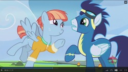 Size: 1600x900 | Tagged: safe, screencap, soarin', windy whistles, pony, g4, parental glideance