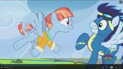 Size: 1600x900 | Tagged: safe, screencap, soarin', windy whistles, pony, g4, parental glideance