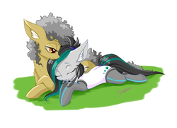 Size: 1600x1150 | Tagged: safe, artist:faline-art, oc, oc only, oc:nighttide star, earth pony, pony, cuddling, ear fluff, female, lying down, mare, prone, snuggling