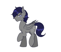 Size: 1900x1616 | Tagged: safe, artist:darkstorm mlp, oc, oc only, oc:hoofcuffs, bat pony, pony, bat pony oc, looking at you, raised hoof, show accurate, simple background, solo, transparent background