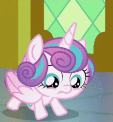 Size: 282x305 | Tagged: safe, screencap, princess flurry heart, pony, a flurry of emotions, g4, animated, baby, behaving like a dog, cropped, cute, diaper, female, flurrybetes, gif, hnnng, slipping, solo, tongue out, trotting, trotting in place