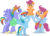 Size: 8500x6187 | Tagged: safe, artist:limedazzle, bow hothoof, rainbow dash, scootaloo, windy whistles, pegasus, pony, g4, parental glideance, absurd resolution, clothes, cute, cutealoo, family, female, filly, male, mare, multicolored hair, rainbow dash's parents, scootalove, ship:windyhoof, show accurate, simple background, stallion, transparent background, vector