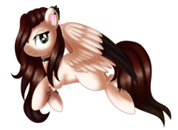 Size: 2570x1868 | Tagged: safe, artist:ilynalta, oc, oc only, oc:elwi, pegasus, pony, colored wings, colored wingtips, cute, female, flying, gift art, hair over one eye, looking at you, mare, ponysona, simple background, smiling, solo, transparent background