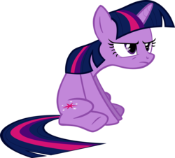 Size: 4814x4346 | Tagged: safe, artist:greseres, twilight sparkle, pony, unicorn, g4, hurricane fluttershy, absurd resolution, female, grumpy, grumpy twilight, mare, simple background, sitting, solo, transparent background, unamused, unicorn twilight, vector