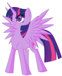 Size: 1024x1243 | Tagged: safe, artist:madd-catter, twilight sparkle, alicorn, pony, g4, female, mare, simple background, solo, spread wings, transparent background, twilight sparkle (alicorn), wings