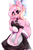 Size: 528x800 | Tagged: safe, artist:yukomaussi, oc, oc only, oc:bay breeze, pegasus, anthro, blushing, bow, clothes, costume, dress, female, hair bow, looking at you, maid, mare, sexy, simple background, solo, stupid sexy bay breeze, white background