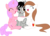 Size: 2815x2000 | Tagged: safe, artist:audiobeatzz, oc, oc only, oc:mable, oc:pinkie brush, unnamed oc, alicorn, pegasus, pony, eyes closed, female, group hug, high res, hug, male, mare, simple background, sitting, stallion, transparent background, vector