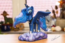 Size: 1000x667 | Tagged: safe, artist:arnne, princess luna, pony, g4, craft, irl, photo, sculpture, solo, spread wings, traditional art, wings