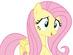 Size: 3525x2659 | Tagged: safe, artist:sketchmcreations, fluttershy, pony, fluttershy leans in, g4, cute, female, folded wings, high res, open mouth, raised hoof, shyabetes, simple background, solo, transparent background, vector, wings