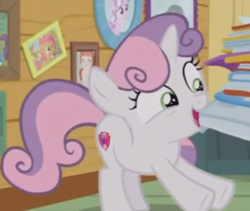 Size: 702x592 | Tagged: safe, screencap, babs seed, diamond tiara, sweetie belle, pony, forever filly, g4, cropped, cutie mark, female, filly, great moments in animation, solo, the cmc's cutie marks