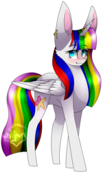 Size: 991x1656 | Tagged: safe, artist:alithecat1989, oc, oc only, oc:flutter star, alicorn, pony, female, mare, simple background, solo, transparent background