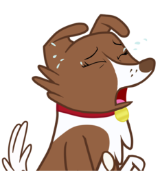 Size: 1600x1720 | Tagged: safe, edit, winona, dog, g4, crying, female, simple background, solo, transparent background, vector, wat