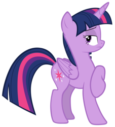 Size: 7000x7700 | Tagged: safe, artist:tardifice, twilight sparkle, alicorn, pony, g4, top bolt, absurd resolution, female, lidded eyes, looking back, mare, raised hoof, simple background, solo, transparent background, twilight sparkle (alicorn), unamused, vector