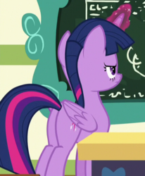 Size: 427x517 | Tagged: safe, screencap, twilight sparkle, alicorn, pony, a flurry of emotions, g4, butt, cropped, female, mare, plot, solo, twilight sparkle (alicorn)