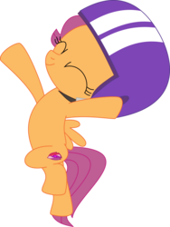 Size: 3000x3987 | Tagged: safe, artist:michaelsety, scootaloo, pony, forever filly, g4, bipedal, eyes closed, female, happy, helmet, high res, jumping, simple background, smiling, solo, transparent background, vector