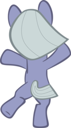 Size: 2378x4241 | Tagged: safe, artist:greseres, limestone pie, earth pony, pony, g4, the cutie mark chronicles, dancing, female, filly, filly limestone pie, high res, rear view, simple background, solo, standing, standing on one leg, transparent background, vector, younger