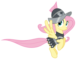 Size: 3882x3000 | Tagged: safe, artist:brony-works, fluttershy, private pansy, pony, g4, hearth's warming eve (episode), armor, female, floating, high res, simple background, solo, transparent background, vector
