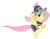 Size: 3882x3000 | Tagged: safe, artist:brony-works, fluttershy, private pansy, pony, g4, hearth's warming eve (episode), armor, female, floating, high res, simple background, solo, transparent background, vector