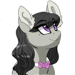 Size: 3000x3000 | Tagged: safe, artist:scarletskitty12, octavia melody, earth pony, pony, g4, ear fluff, female, high res, mare, simple background, smiling, solo, white background