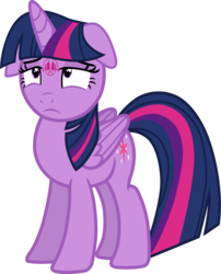 Size: 1605x1986 | Tagged: safe, artist:davidsfire, twilight sparkle, alicorn, pony, a flurry of emotions, g4, female, floppy ears, frown, mare, simple background, solo, stamp of forgiveness, transparent background, twilight sparkle (alicorn), vector