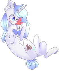Size: 1328x1547 | Tagged: safe, artist:erinartista, oc, oc only, oc:moon painter, chicken, pony, unicorn, chibi, female, mare, simple background, solo, transparent background