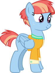 Size: 2000x2663 | Tagged: safe, artist:charity-rose, windy whistles, pegasus, pony, g4, clothes, cute, female, freckles, high res, jacket, mare, simple background, smiling, solo, transparent background, vector, windybetes