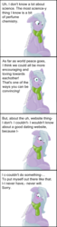 Size: 800x3200 | Tagged: safe, artist:zephyr!, oc, oc only, oc:lilac breeze, pegasus, pony, ask lilac breeze, ask, blushing, clothes, comic, female, lilac, scarf, simple background, solo, talking, talking to viewer, tumblr, white background
