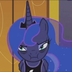 Size: 336x336 | Tagged: safe, screencap, princess luna, pony, a royal problem, g4, :i, bags under eyes, canterlot castle, cropped, faic, female, jewelry, majestic as fuck, mare, regalia, solo, tired