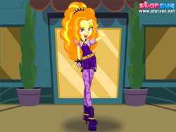 Size: 800x600 | Tagged: safe, artist:user15432, adagio dazzle, human, equestria girls, g4, my little pony equestria girls: rainbow rocks, antagonist, belt, clothes, female, fingerless gloves, looking at you, open mouth, pendant, solo, spikes, starsue