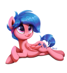 Size: 1353x1480 | Tagged: safe, artist:sorcerushorserus, firefly, pegasus, pony, g1, g4, cute, female, g1 to g4, generation leap, mare, prone, simple background, solo, transparent background