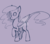 Size: 1024x896 | Tagged: safe, artist:veesocks, oc, oc only, oc:zipperflash, pegasus, pony, zebra, cute, doodle, monochrome, purple background, raised hoof, simple background, sketch, solo, watermark