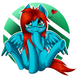 Size: 847x839 | Tagged: safe, artist:kruszynka25, oc, oc only, oc:sea feather, pegasus, pony, blushing, cute, digital art, female, freckles, heart, looking at you, mare, simple background, solo, transparent background
