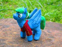 Size: 1500x1125 | Tagged: safe, artist:malte279, oc, oc only, oc:windseeker, pegasus, pony, animated, clay figure, gif, irl, pen and paper rpg, photo