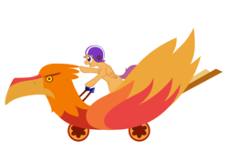 Size: 1240x877 | Tagged: safe, artist:alixnight, scootaloo, pony, g4, the cart before the ponies, female, inkscape, simple background, solo, vector, white background