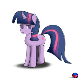 Size: 1280x1270 | Tagged: dead source, safe, artist:genericmlp, twilight sparkle, pony, unicorn, g4, female, simple background, solo, white background