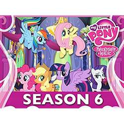 Size: 436x436 | Tagged: safe, applejack, fluttershy, pinkie pie, rainbow dash, rarity, twilight sparkle, alicorn, pony, g4, season 6, amazon.com, mane six, my little pony logo, twilight sparkle (alicorn)